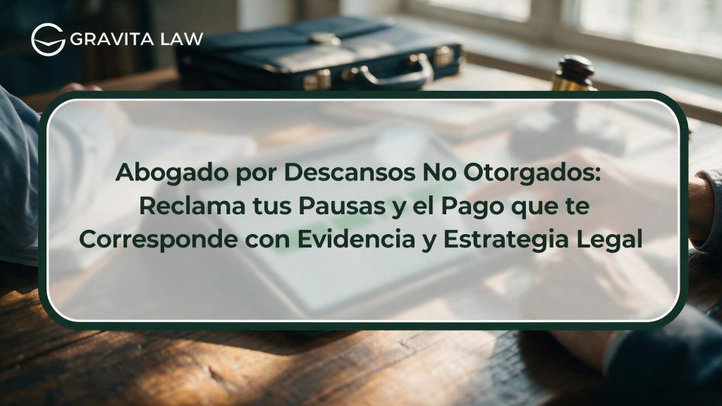 Abogado por Descansos No Otorgados: Reclama tus Pausas y el Pago que te Corresponde con Evidencia y Estrategia Legal 9 abogado por descansos no otorgados